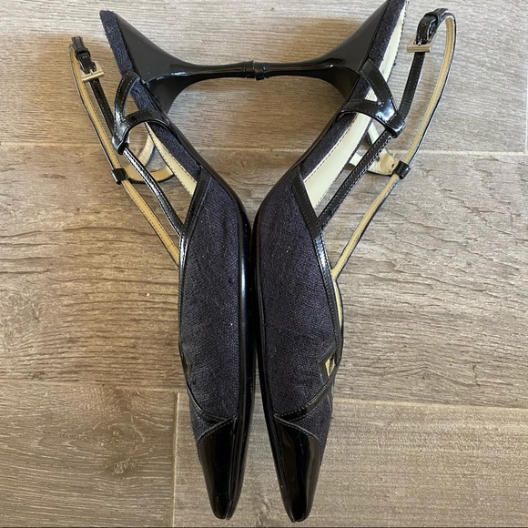 Prada slingbacks with patent leather and fabric - Picture 8 of 11